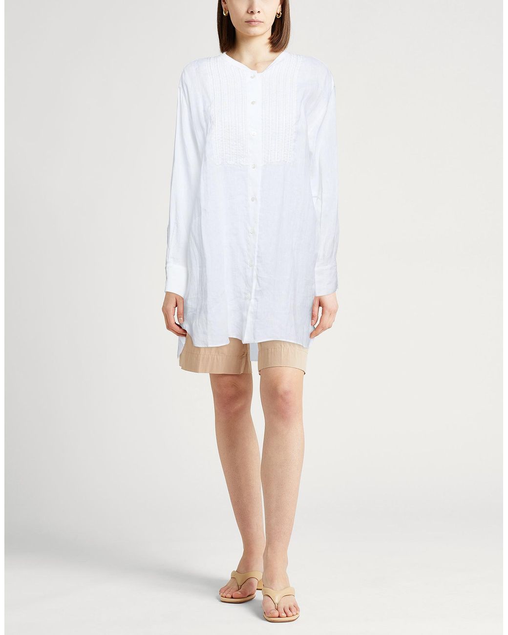 Moorer White Shirt Linen