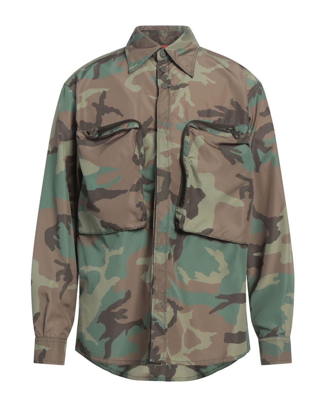 Dolce & Gabbana Gray Military Shirt Polyester, Polyamide for men
