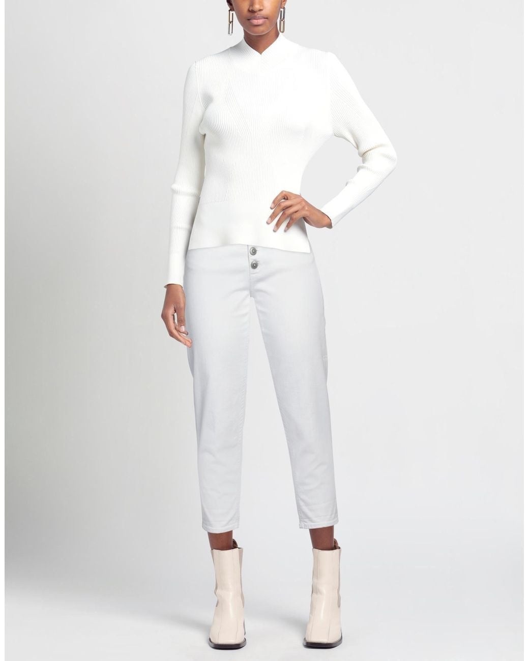 Dondup White Jeans