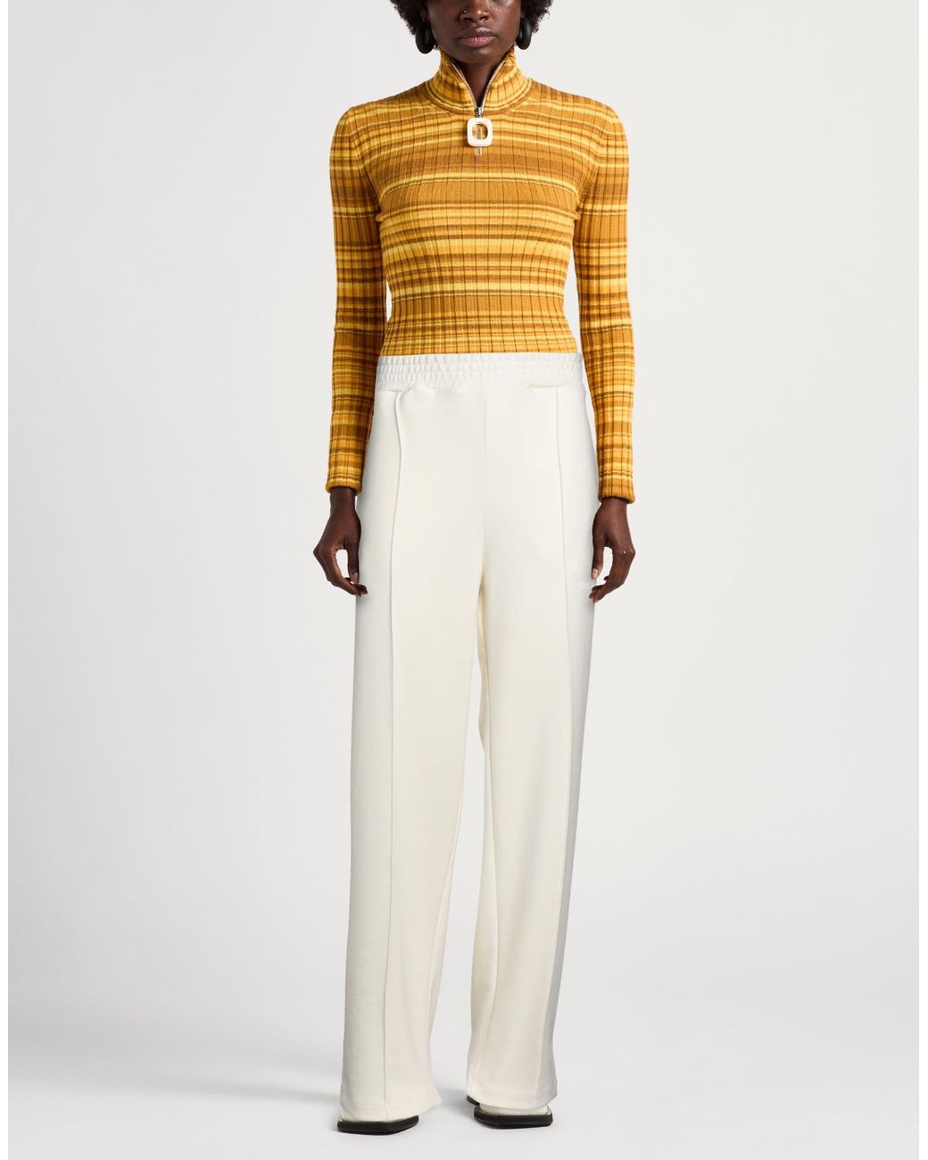 hinnominate White Pants Modal, Polyester, Elastane