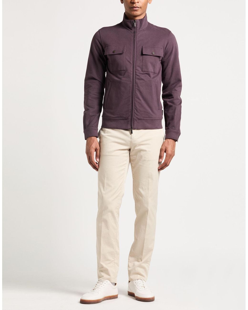 Moorer Purple Jacket Cotton for men