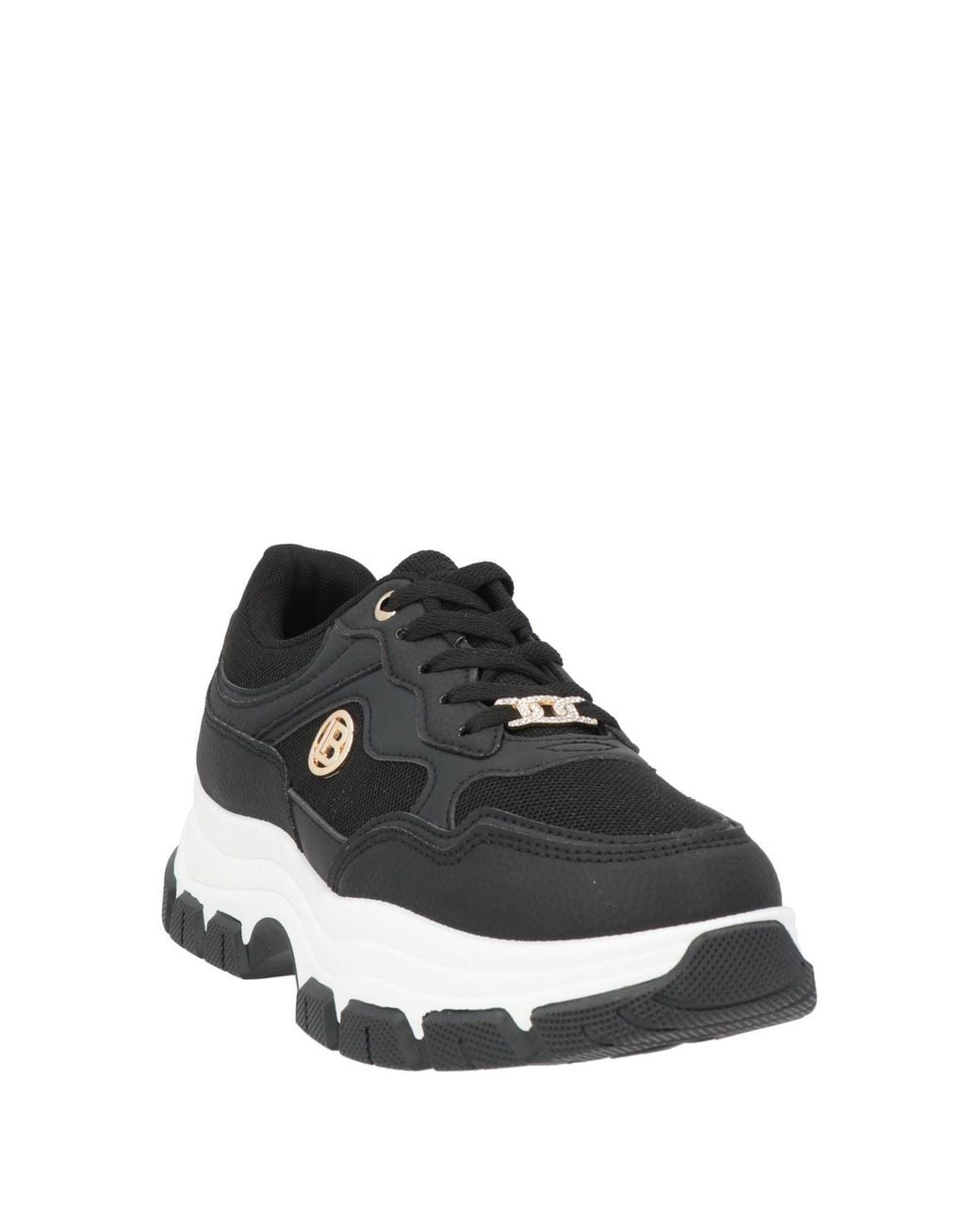Laura Biagiotti Black Sneakers Textile Fibers, Rubber