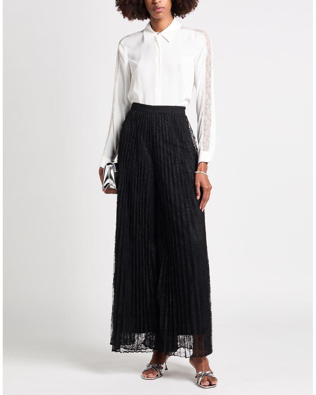 Patrizia Pepe White Shirt Viscose, Polyamide