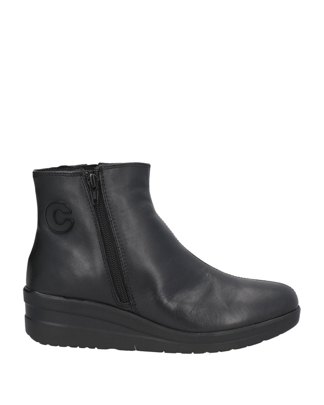 Cinzia Soft Black Ankle Boots Leather