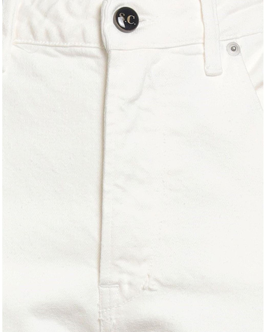 Semicouture White Jeans Cotton, Elastane
