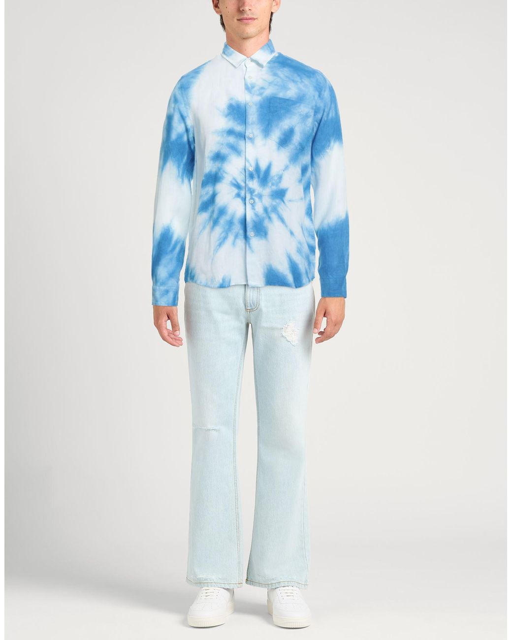 Vilebrequin Blue Shirt Linen for men
