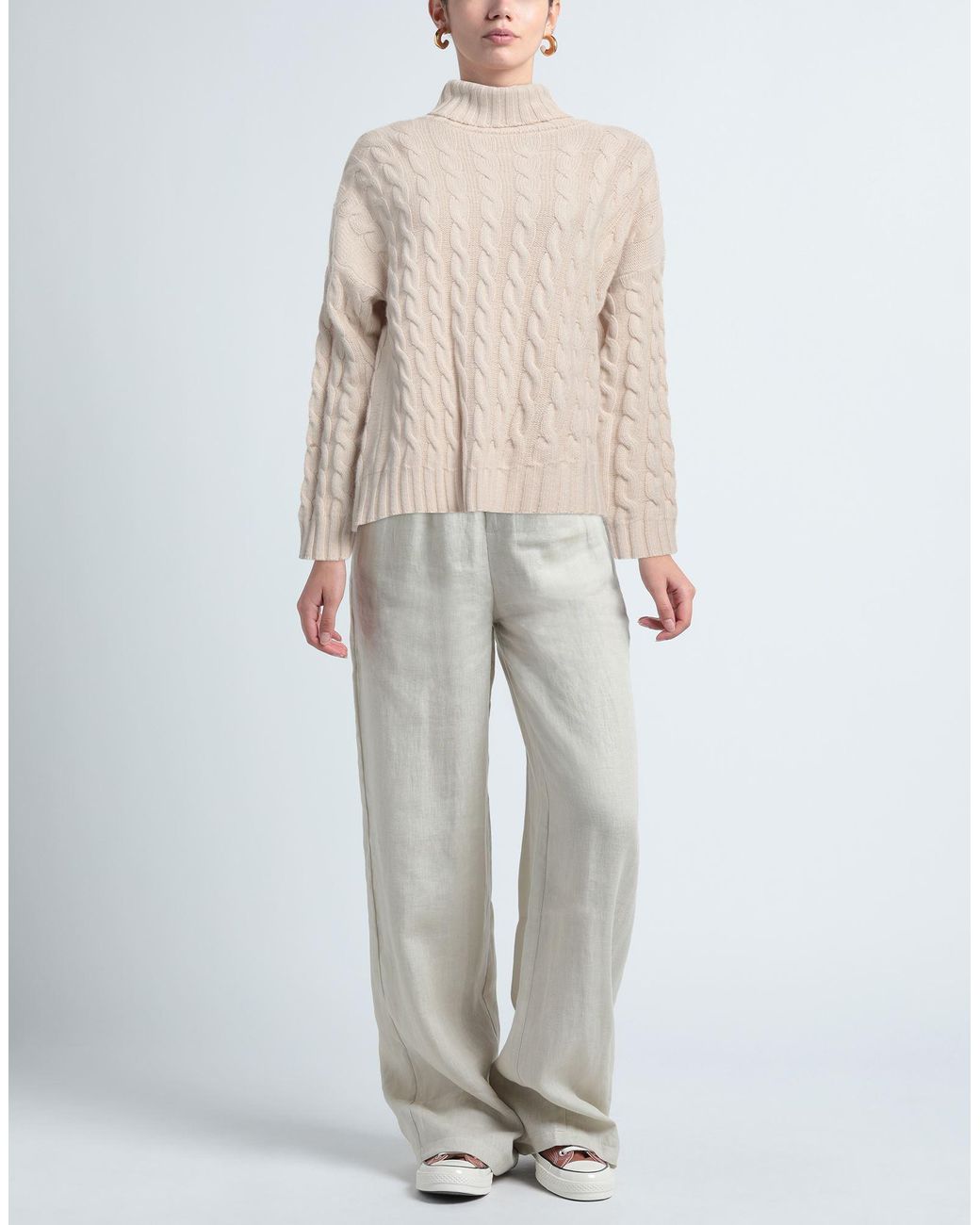 N.O.W. ANDREA ROSATI CASHMERE White Turtleneck