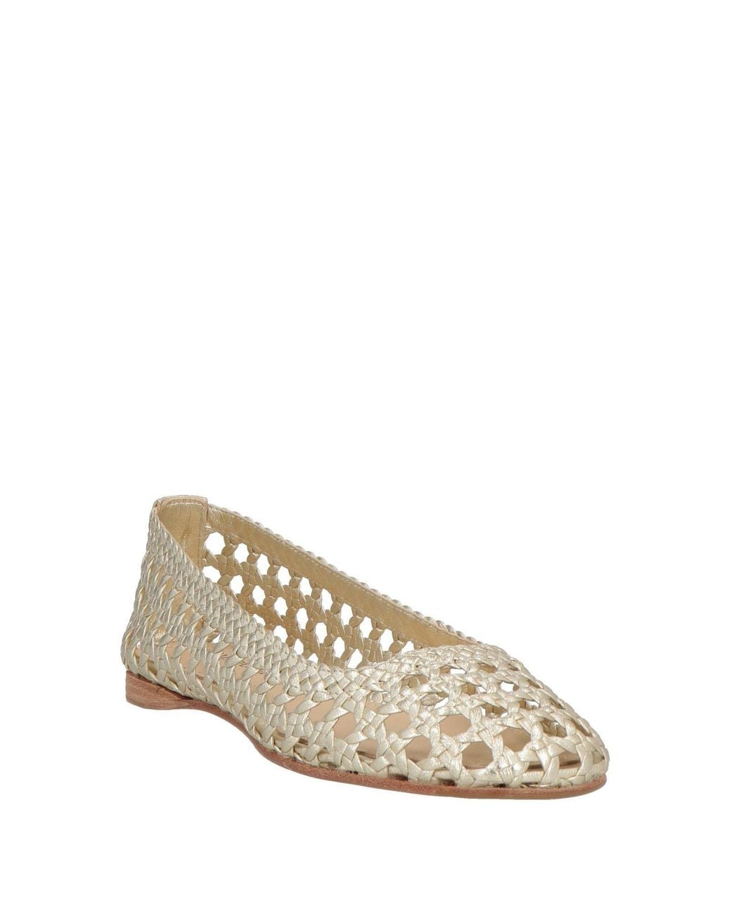 Paloma Barceló Natural Ballet Flats Leather