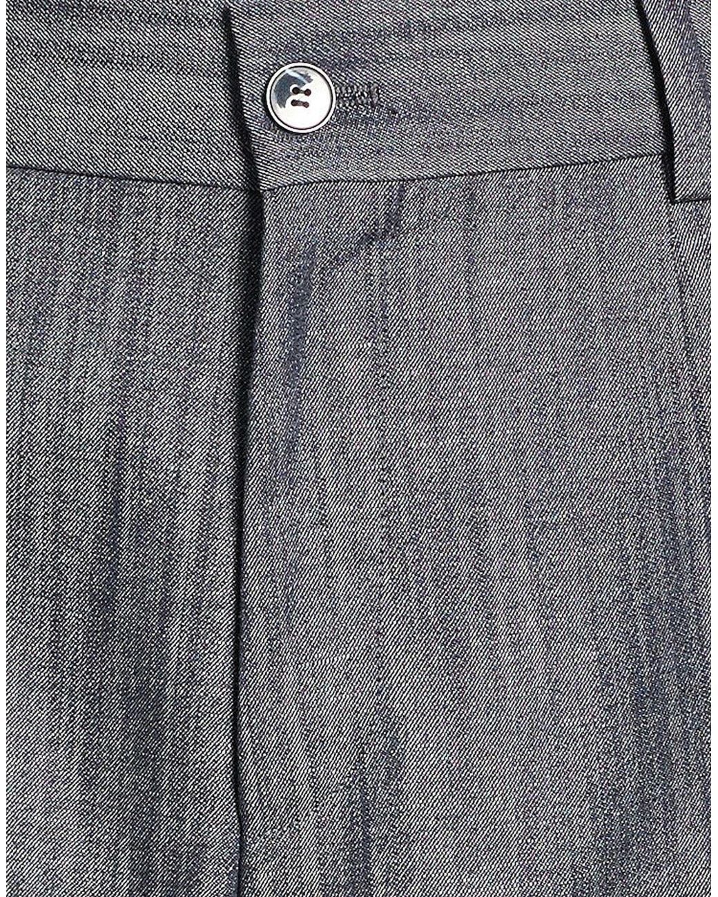 HUGO Gray Pants Virgin Wool, Linen, Polyamide for men