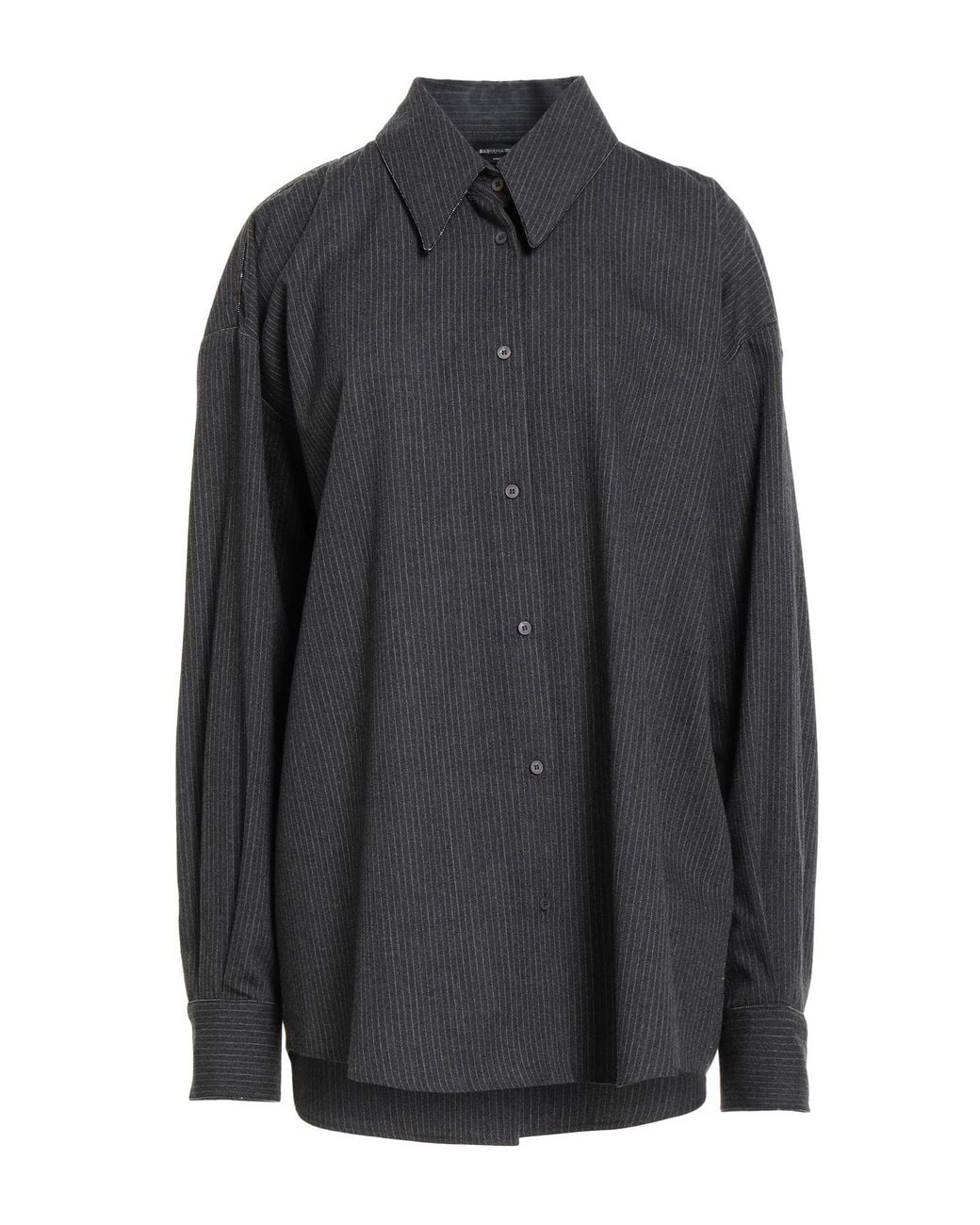 Fabiana Filippi Gray Shirt Virgin Wool, Ecobrass