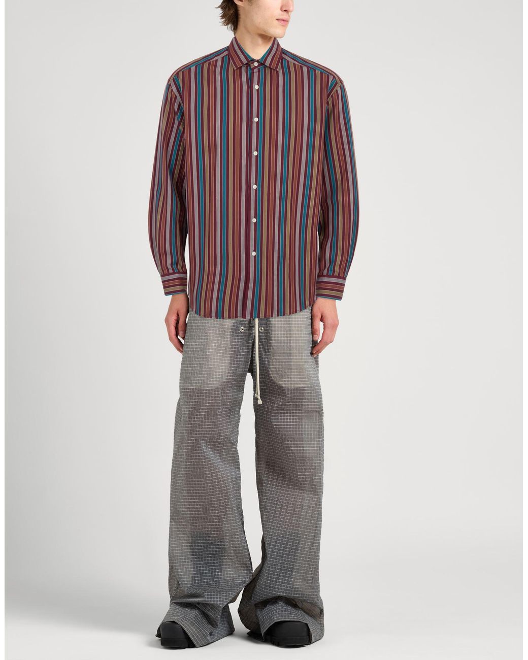 Baserange Red Burgundy Shirt Organic Cotton for men