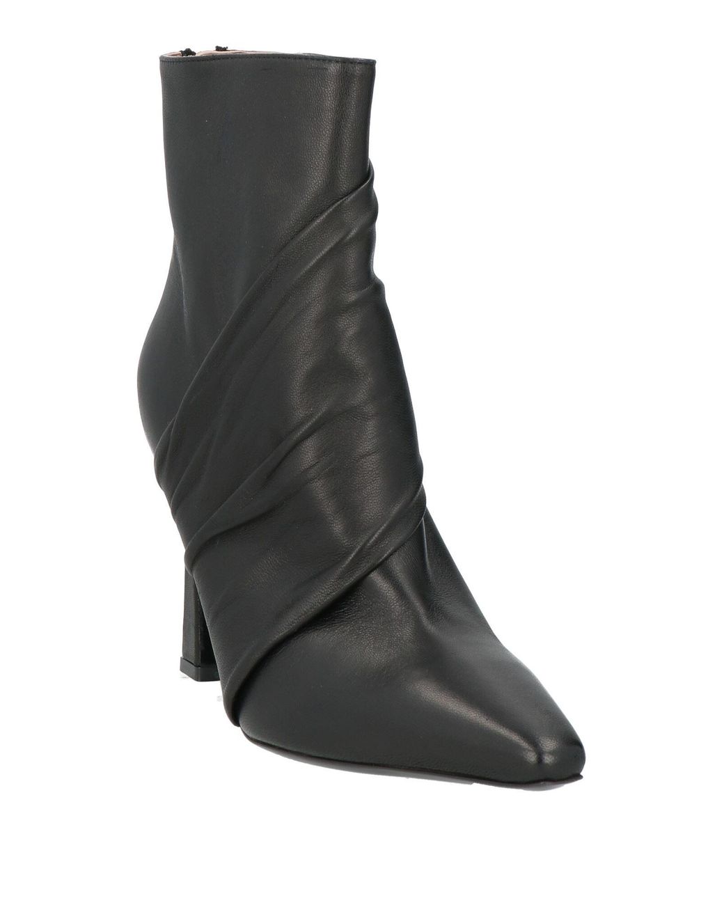 Pollini Black Ankle Boots Leather
