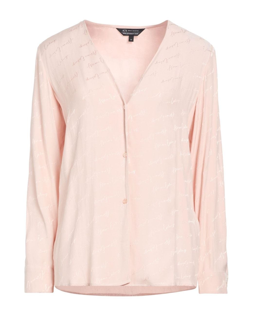 ARMANI EXCHANGE Pink Light Shirt Viscose