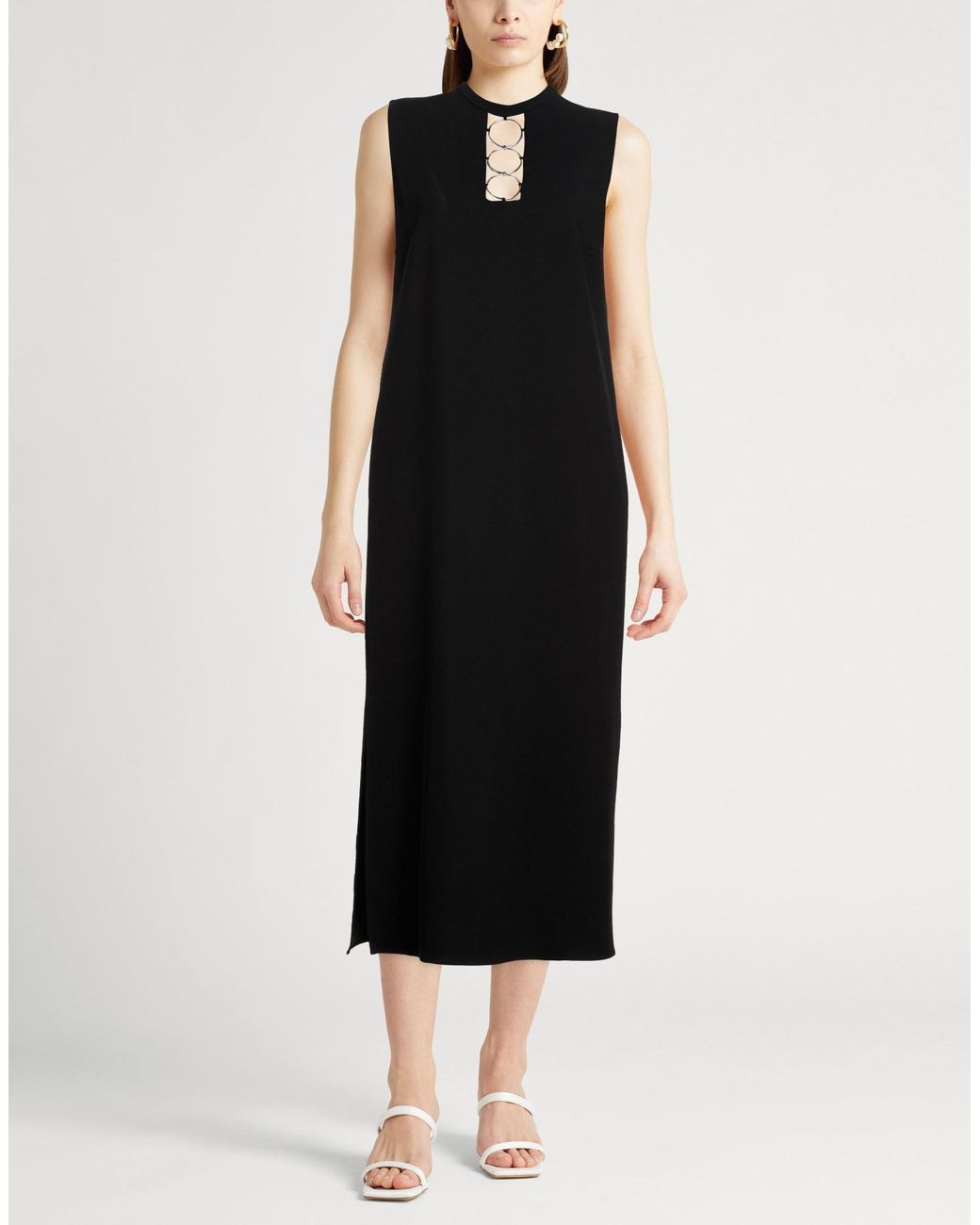 Akris Black Maxi Dress Virgin Wool