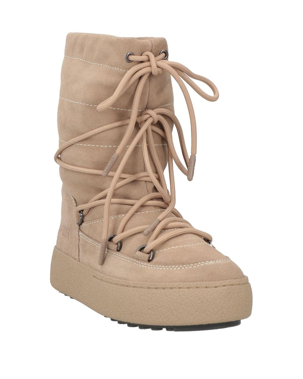 Moon Boot Natural Sand Ankle Boots Leather