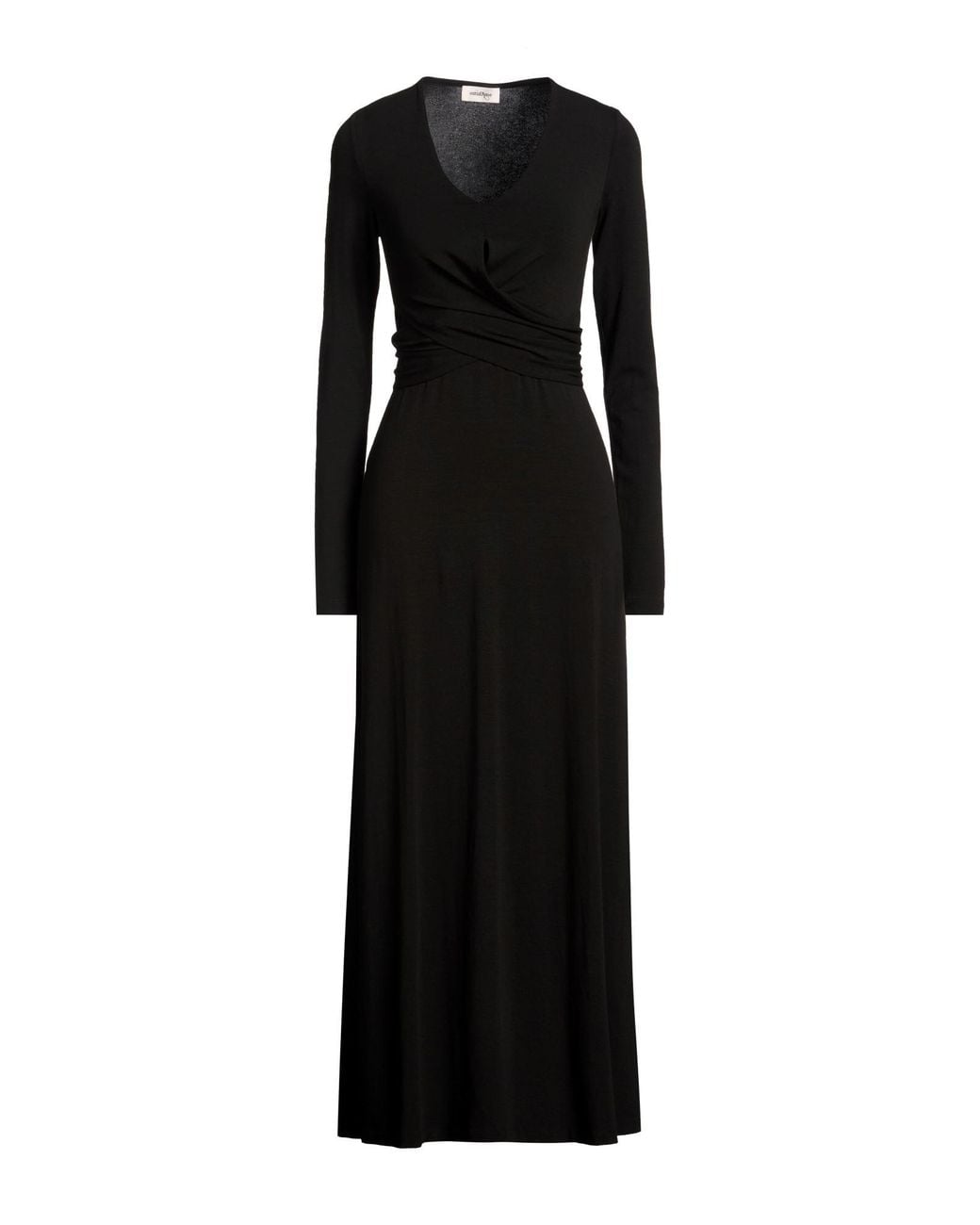 Ottod'Ame Black Maxi Dress Cotton, Elastane