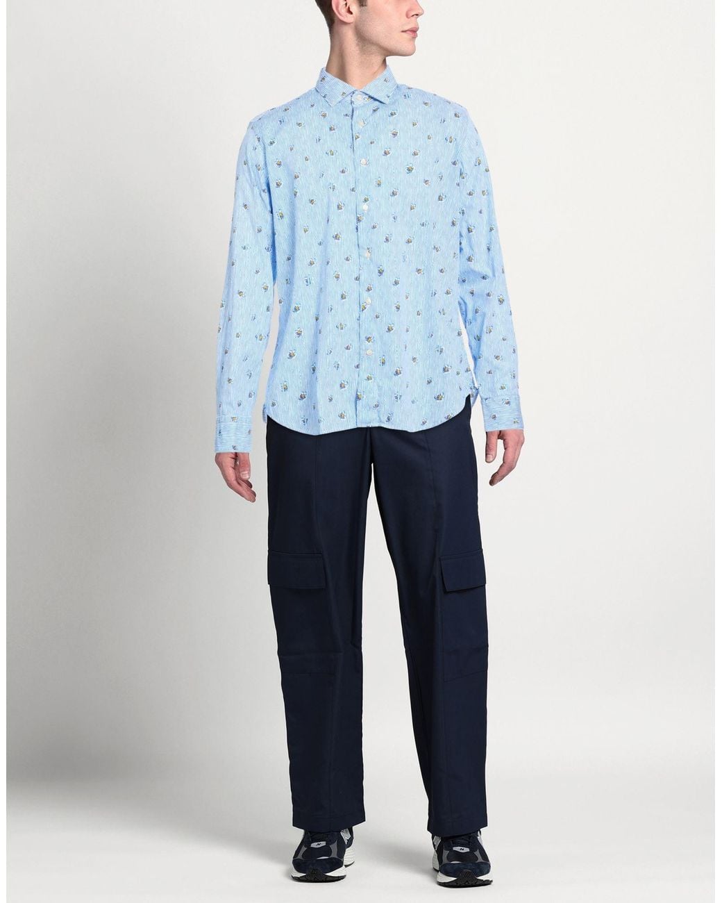 Alea Blue Shirt Cotton for men