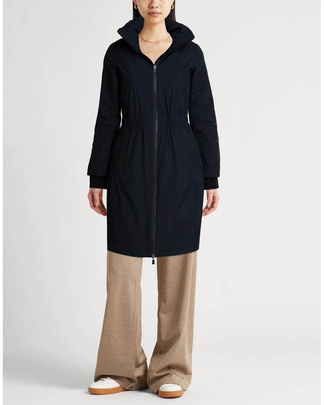 Herno Blue Midnight Coat Polyester