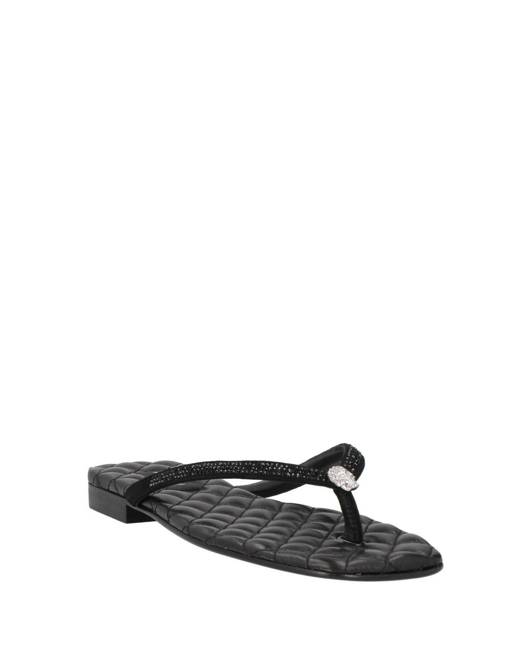 Philipp Plein Black Thong Sandal