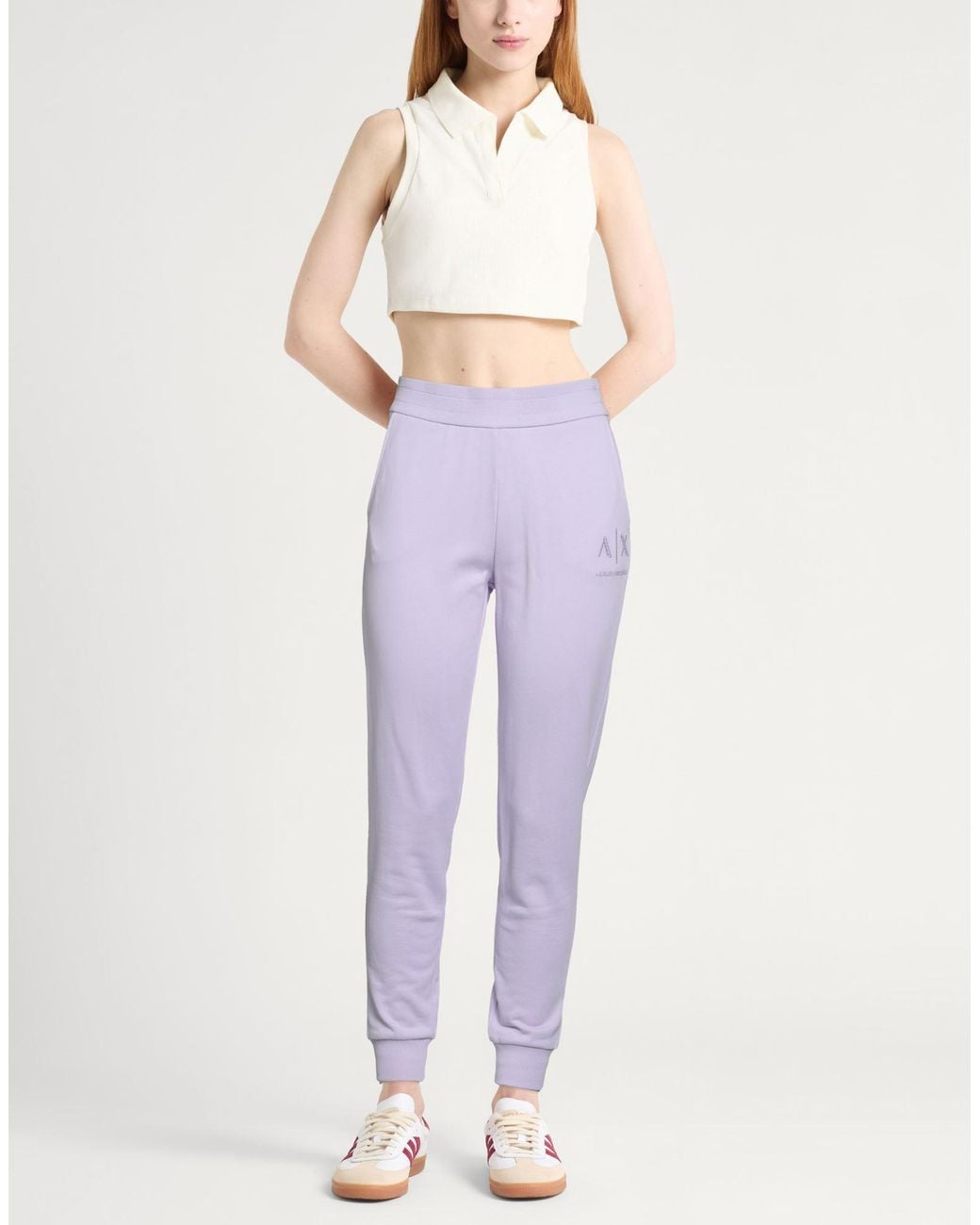ARMANI EXCHANGE Purple Lilac Pants Cotton