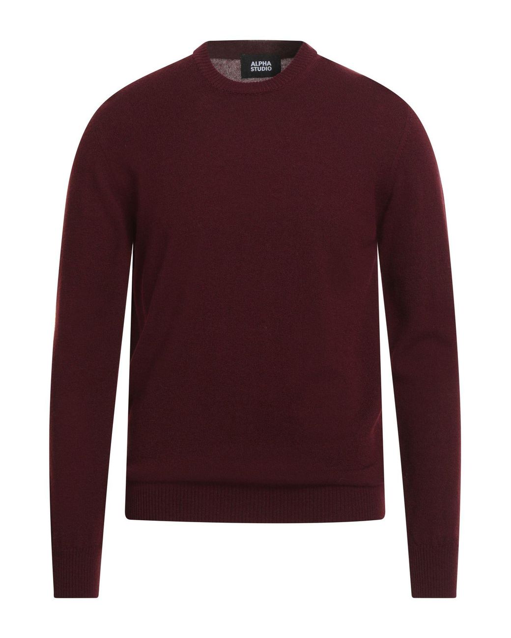 Alpha Studio Red Burgundy Sweater Wool for men