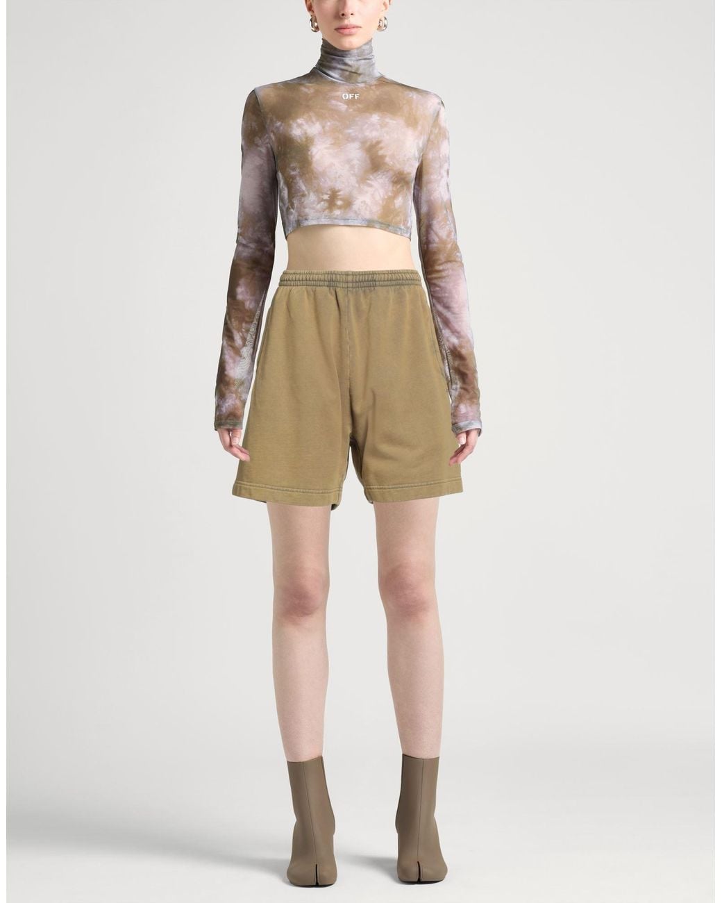 Acne Natural Sand Shorts & Bermuda Shorts Cotton