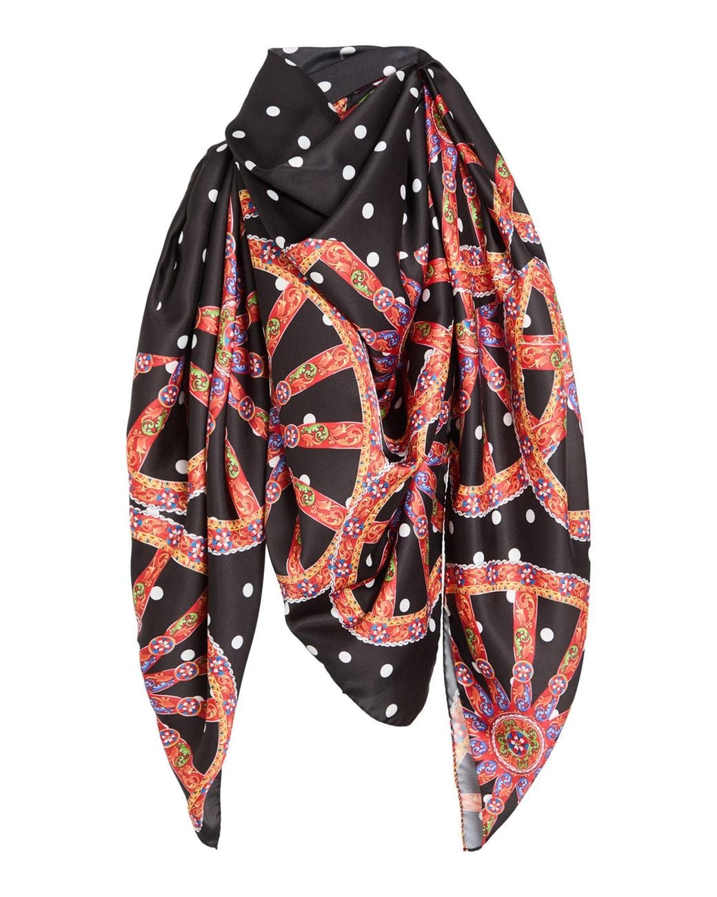 Dolce & Gabbana Red Scarf Polyester