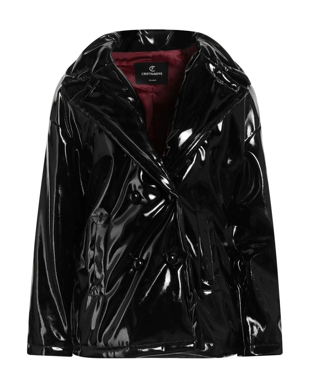 Cristinaeffe Black Jacket Polyurethane, Polyester