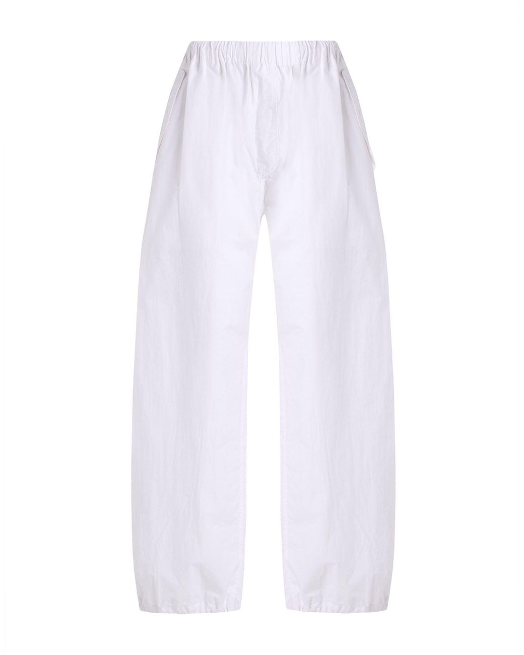 Wardrobe NYC White Pants Cotton, Polyamide