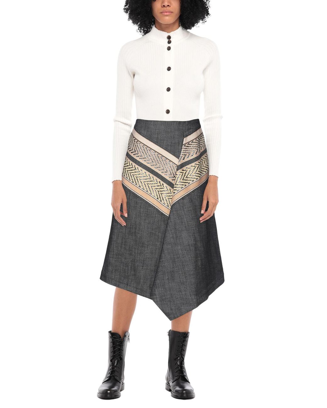 Dorothee Schumacher Gray Denim Skirts