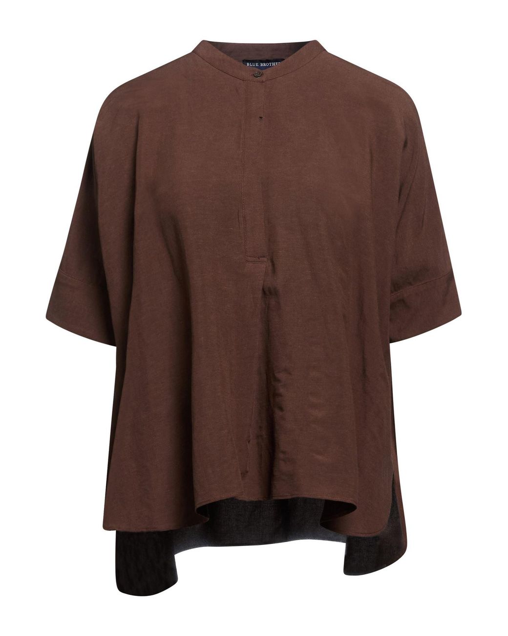 BLUE BROTHERS Brown Top Viscose, Linen