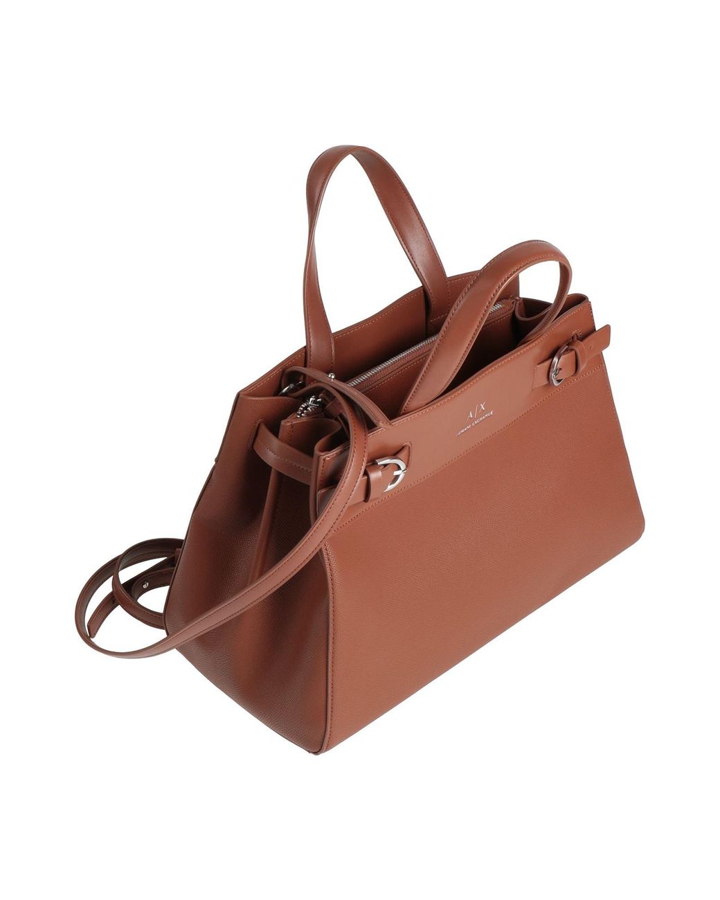 ARMANI EXCHANGE Brown Handbag Polyester, Polyurethane