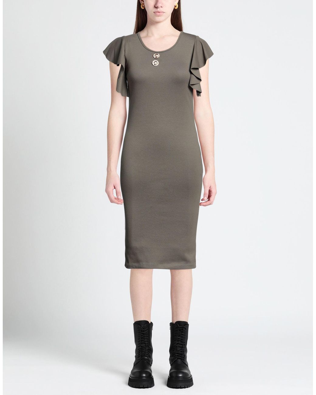 Odi Et Amo Gray Midi Dress