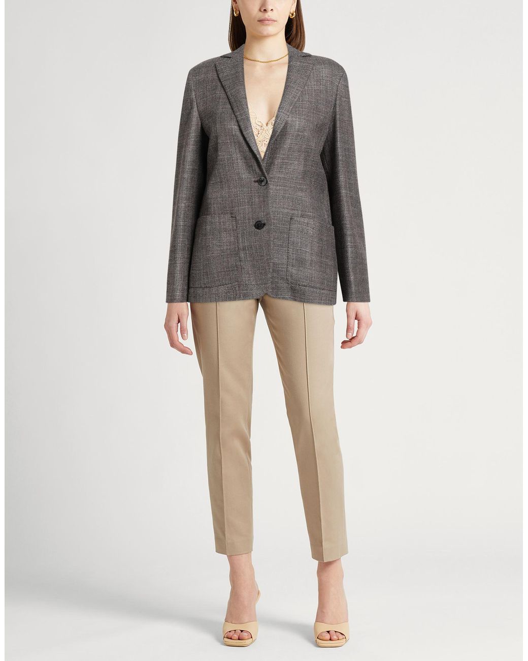 Agnona Gray Blazer