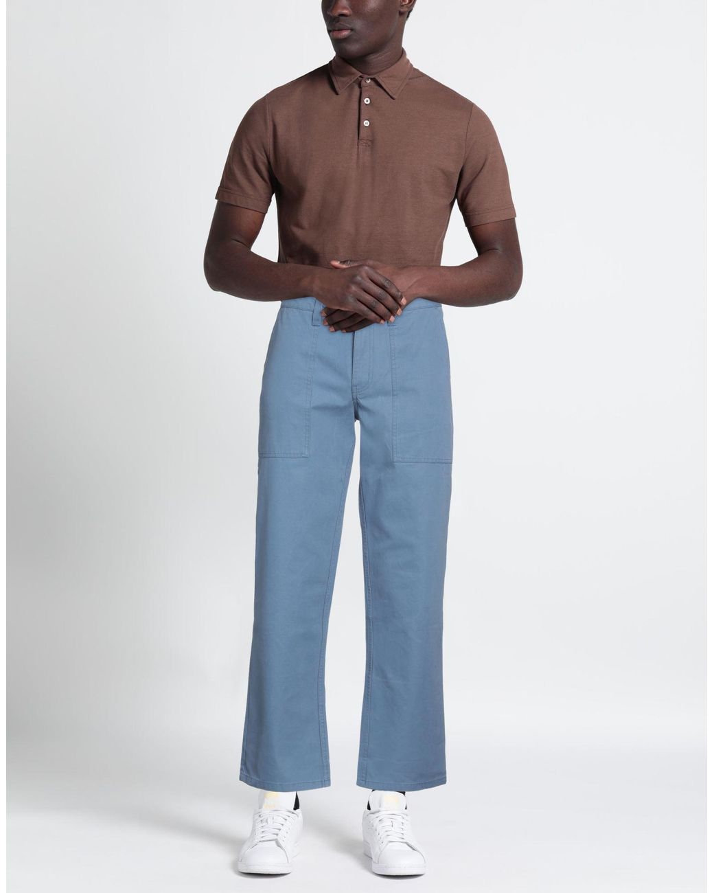 Brixton Blue Pants Cotton for men