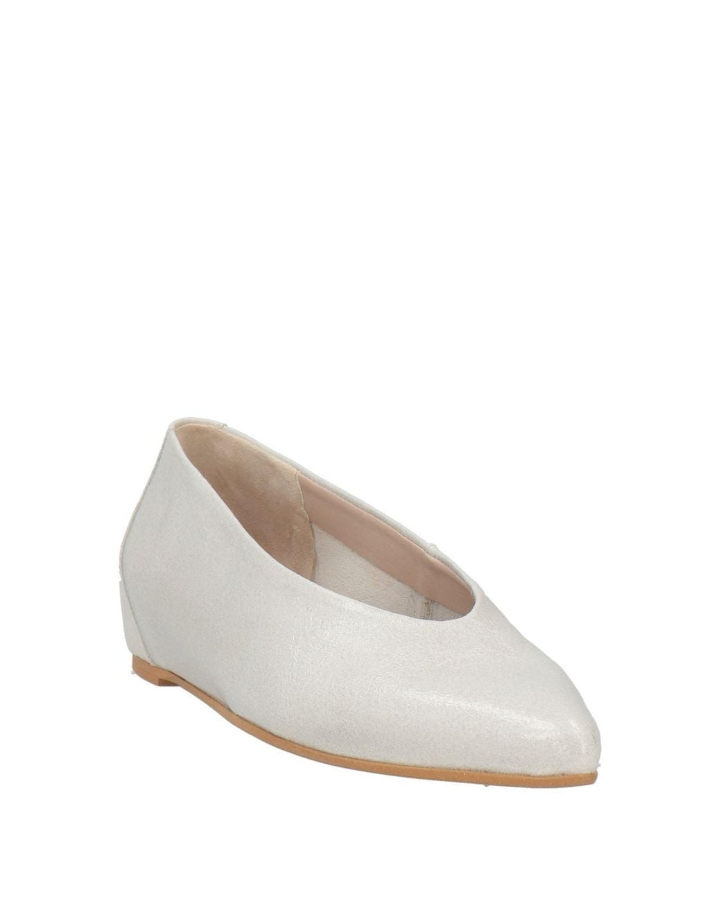 Wonders White Ballet Flats Leather