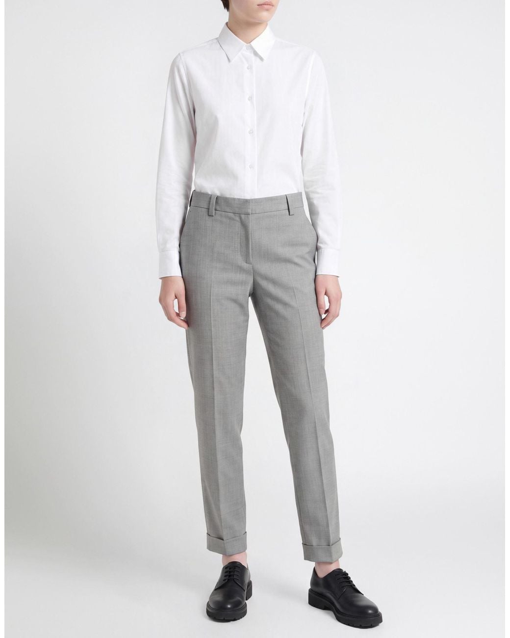Antonelli Gray Pants Polyester, Virgin Wool, Elastane