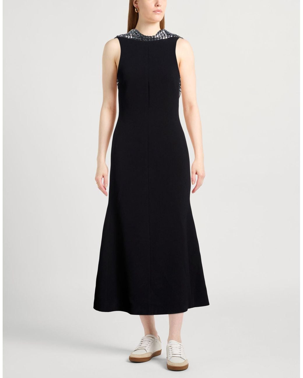 David Koma Black Midi Dress Viscose, Acetate, Elastane