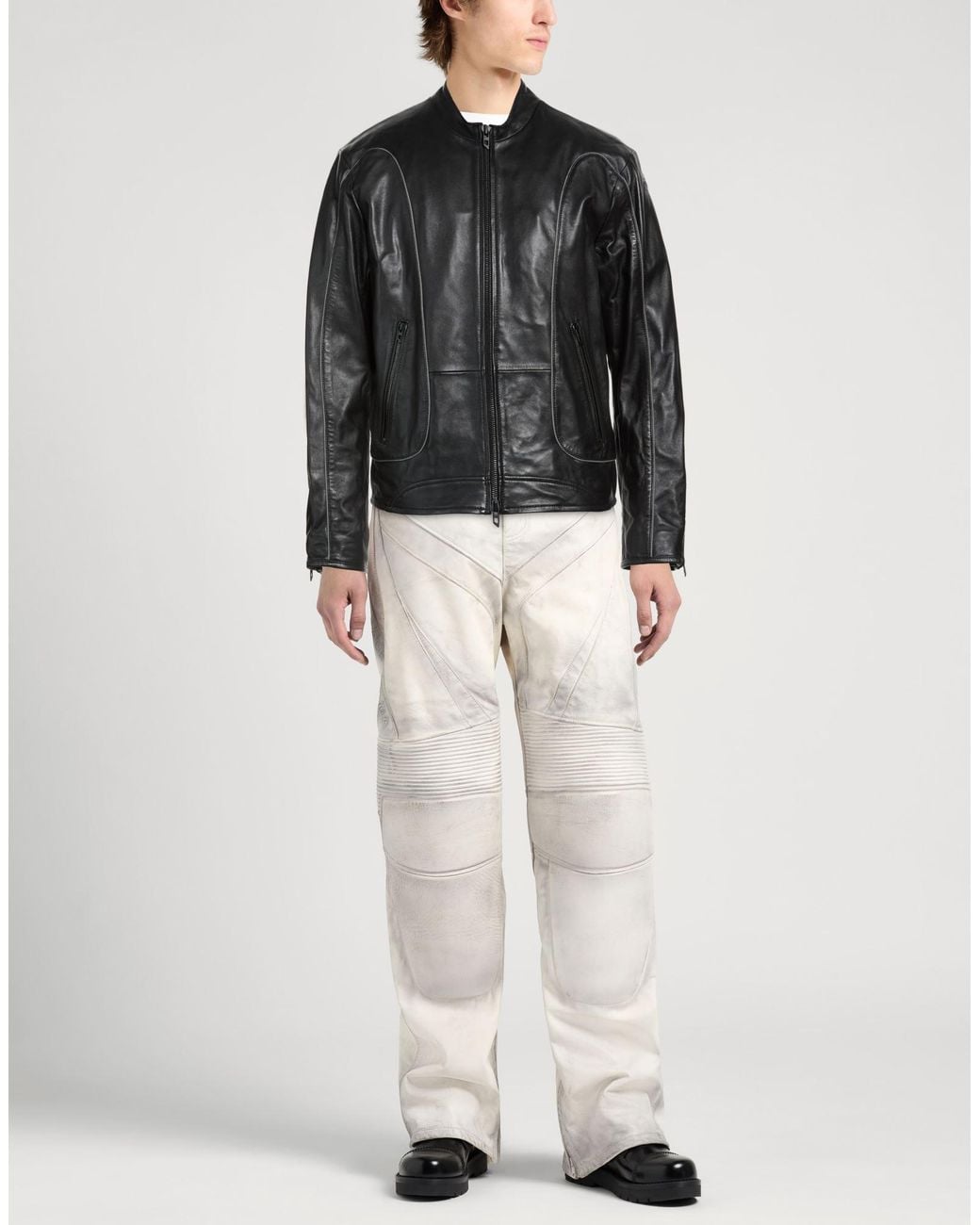 DIESEL Black Jacket Sheepskin for men