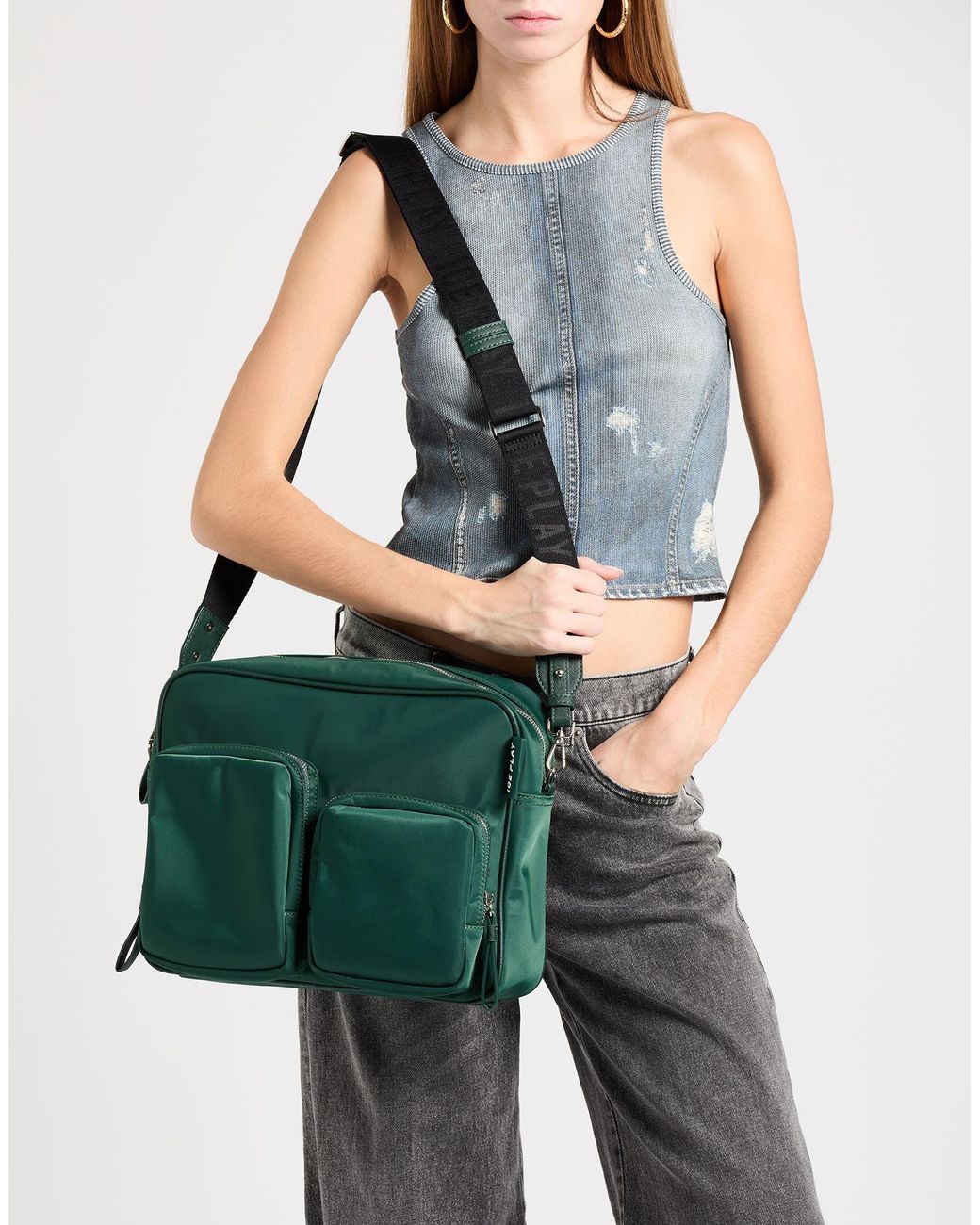 Ice Play Green Cross-Body Bags