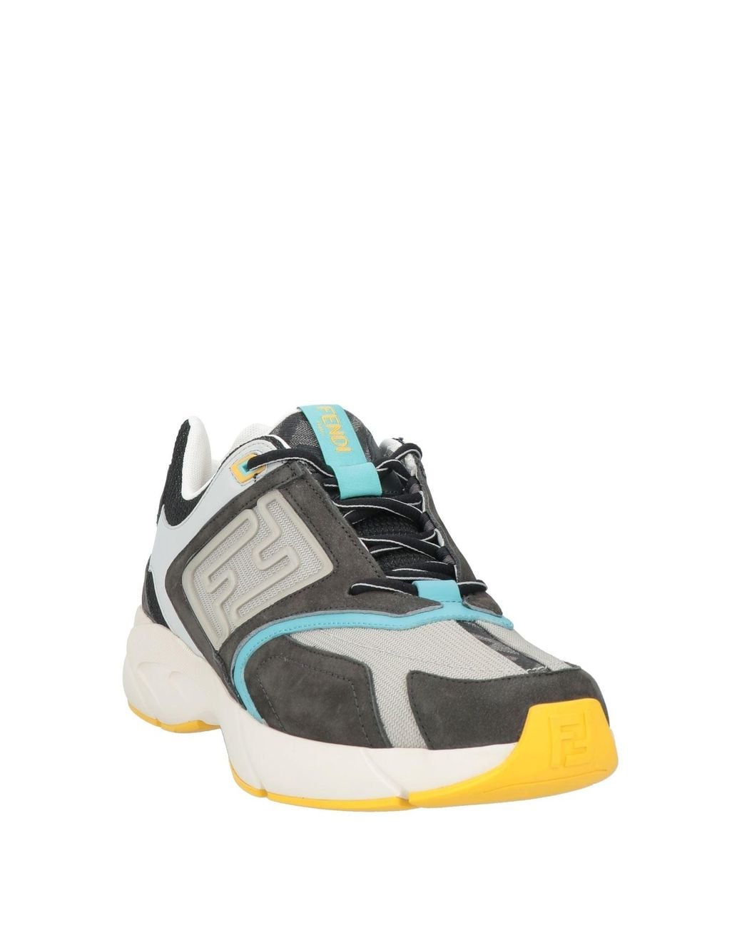 Fendi Pink Sneakers Faster Uomo Tessuto Bianco/Fango for men