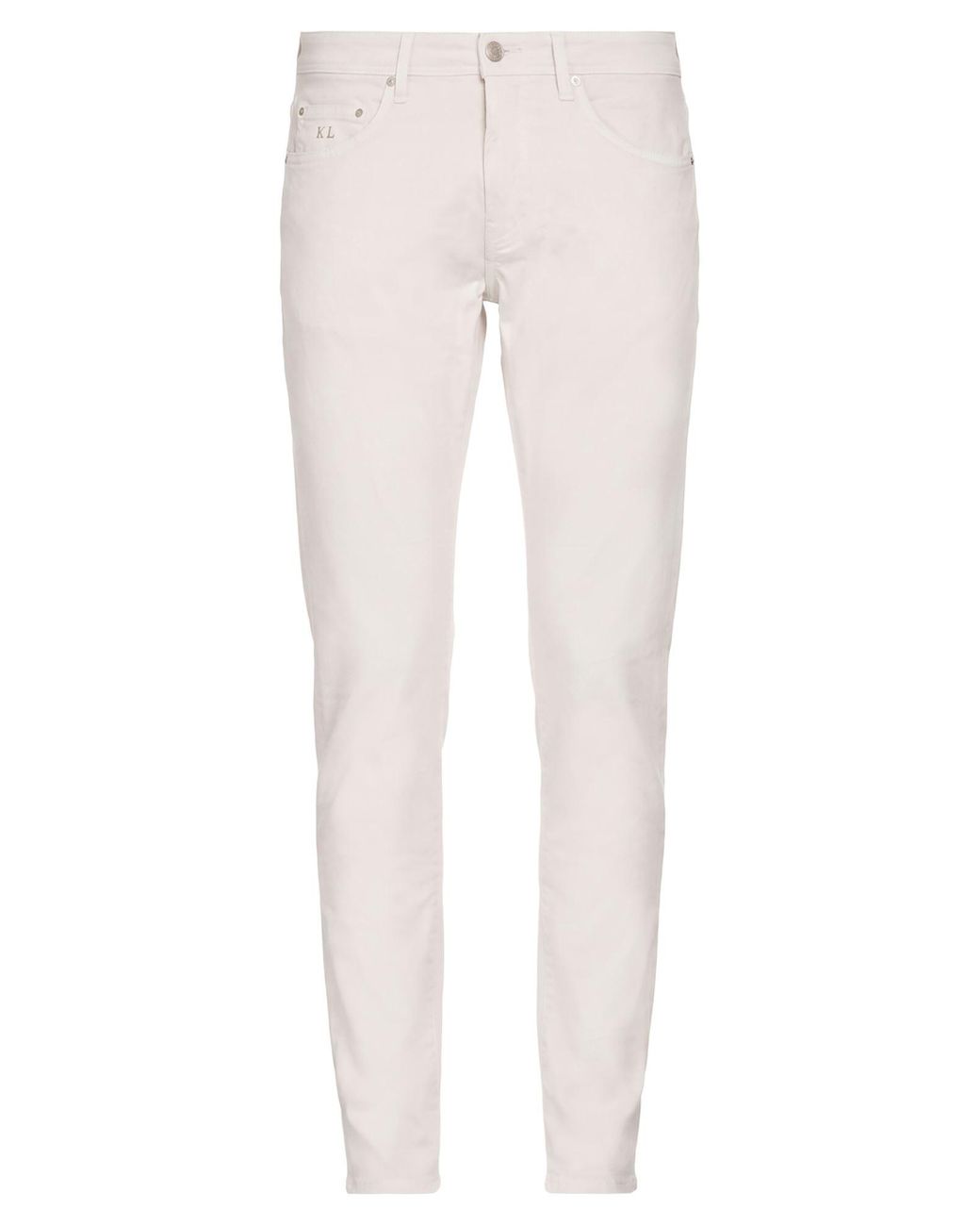 Tramarossa White Pants Cotton, Modal, Polyester, Polyurethane for men