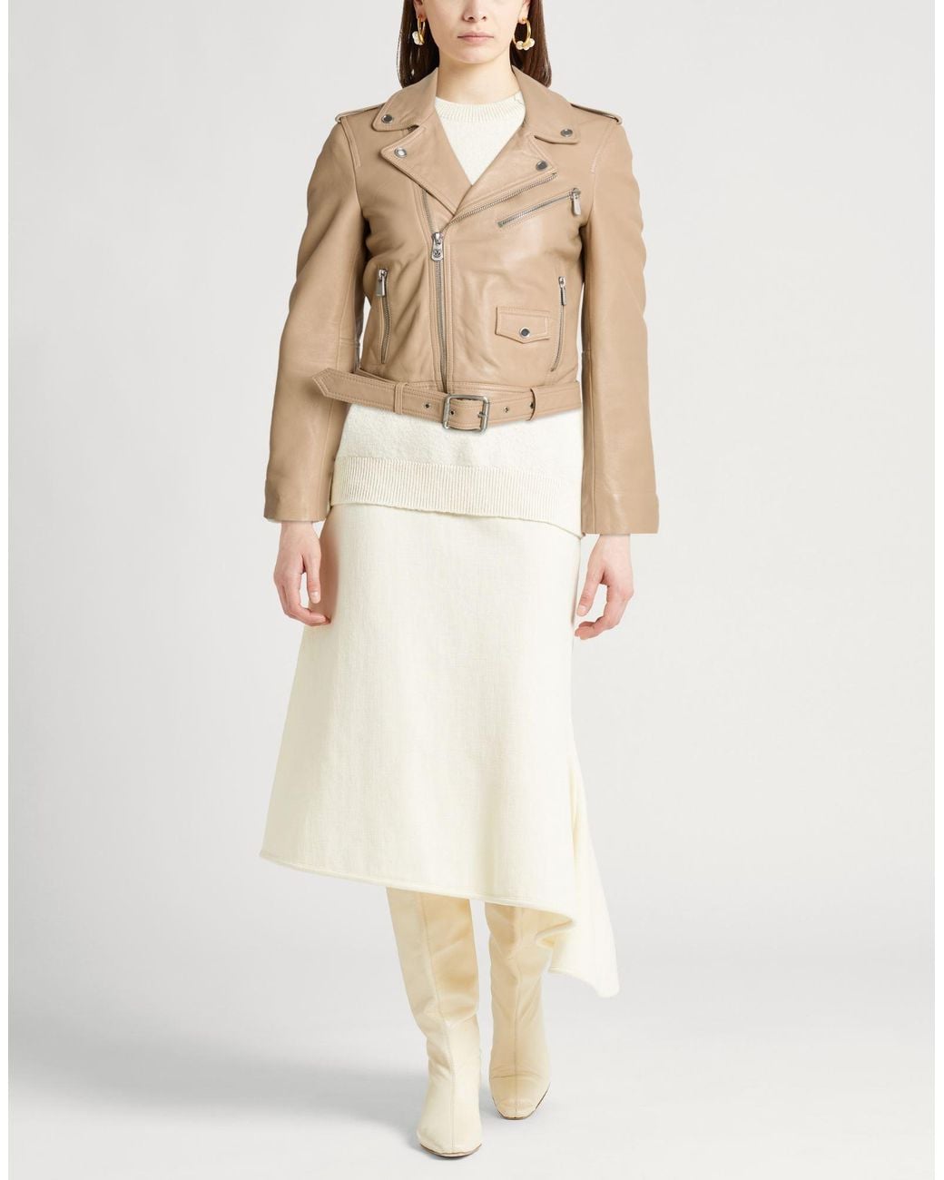 Pinko Natural Jacket Sheepskin