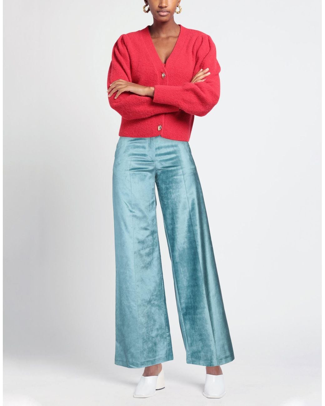 Jucca Blue Pants Cotton, Viscose