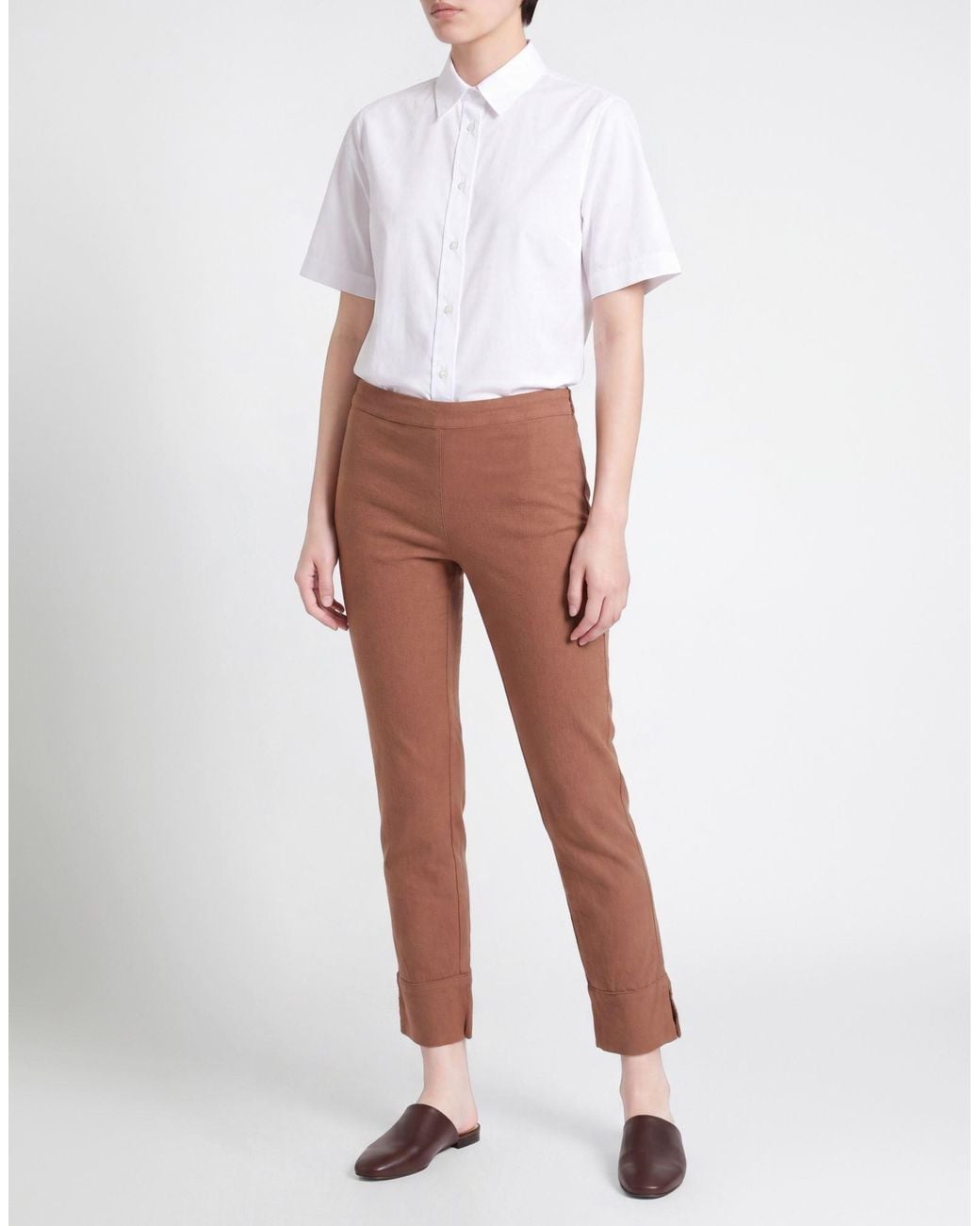 120% Lino Brown Pants