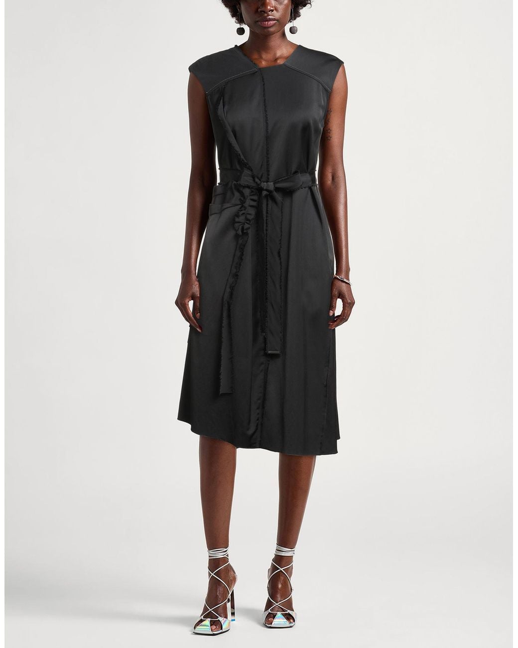 High Black Midi Dress