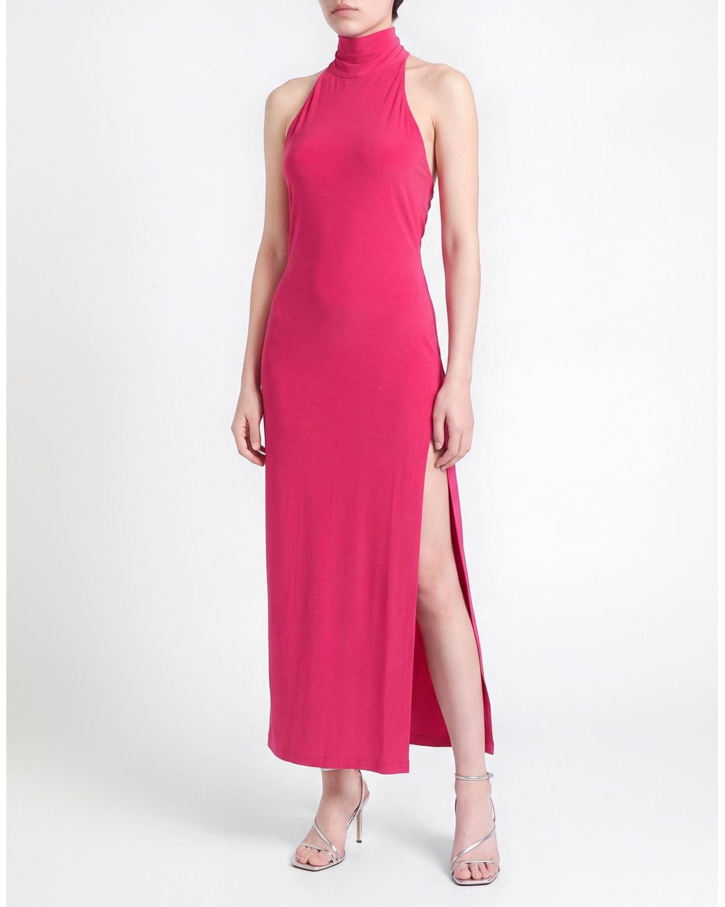Norma Kamali Pink Midi Dress
