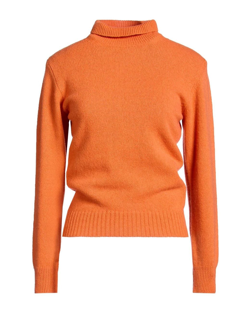 N.O.W. ANDREA ROSATI CASHMERE Orange Turtleneck Wool, Viscose, Cashmere, Nylon