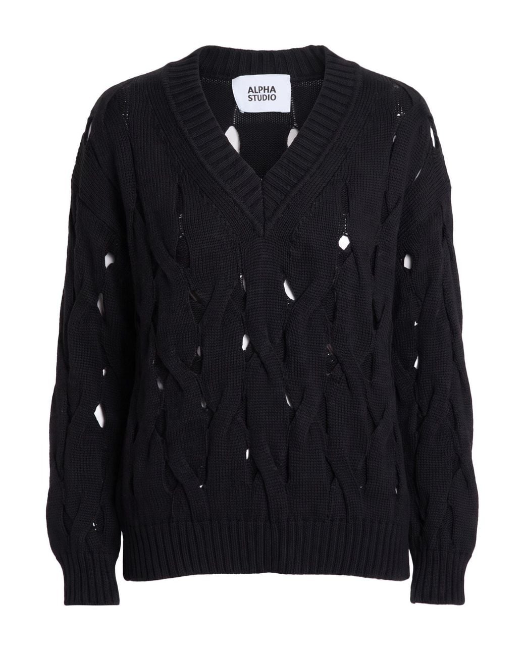 Pullover Alpha Studio de color Black