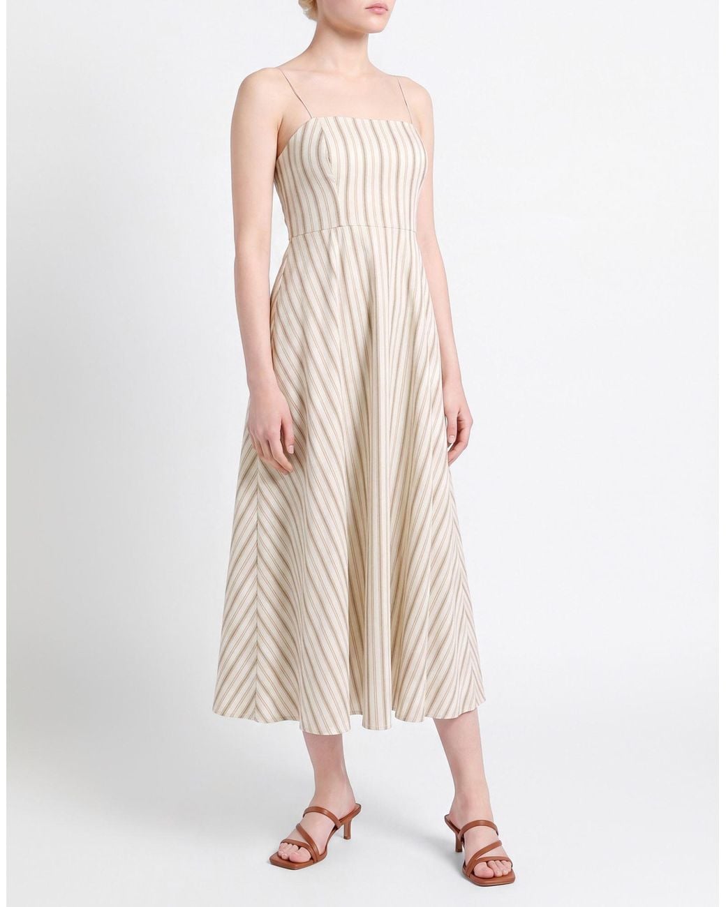Max Mara Natural Midi Dress Cotton, Linen
